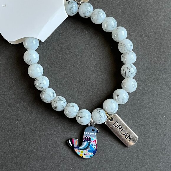 Charmze Stackable Stretch Beaded Bracelet Bird Dream NEW - Picture 4 of 4